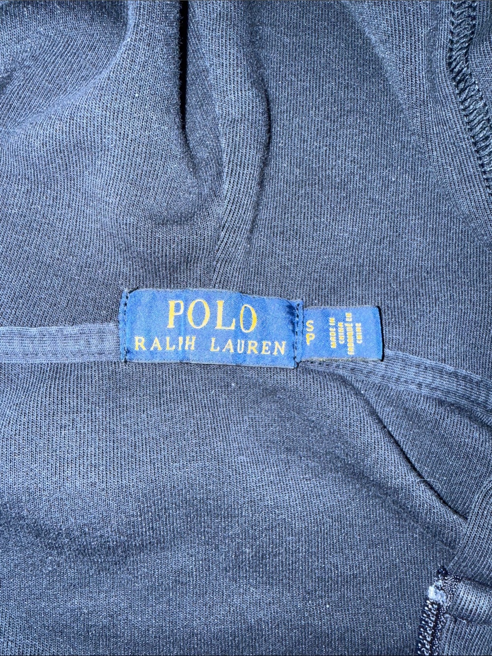 Ralph Lauren Navy Pullover with Yellow Logo Tag - Picture 2 of 6